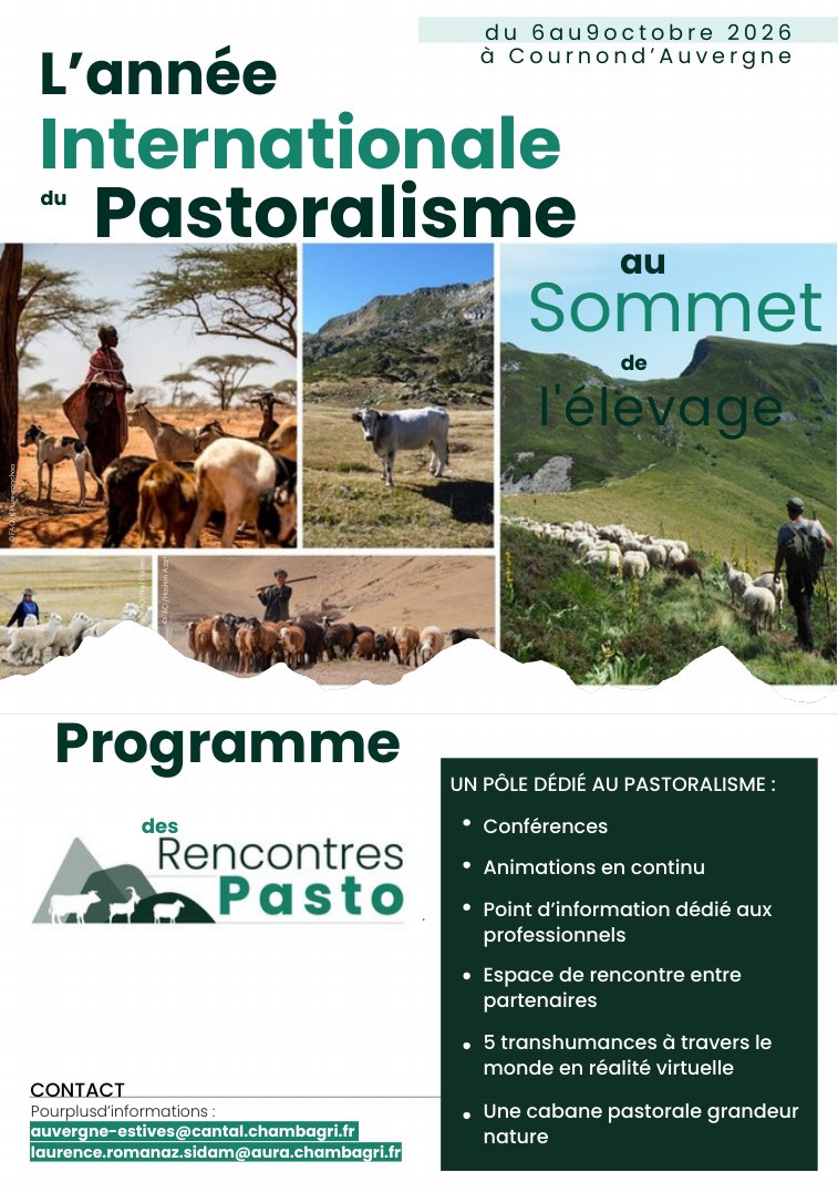 Couverture du programme des Rencontres Pasto – Sommet de l'Élevage 2026